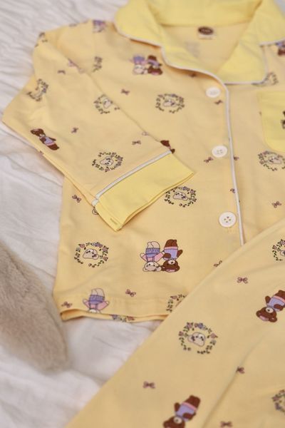 Піжама для дівчинки &ldquo;Ведмедики&rdquo; 🧸сорочка на гудзиках з довгим рукавом та штани 0038 фото