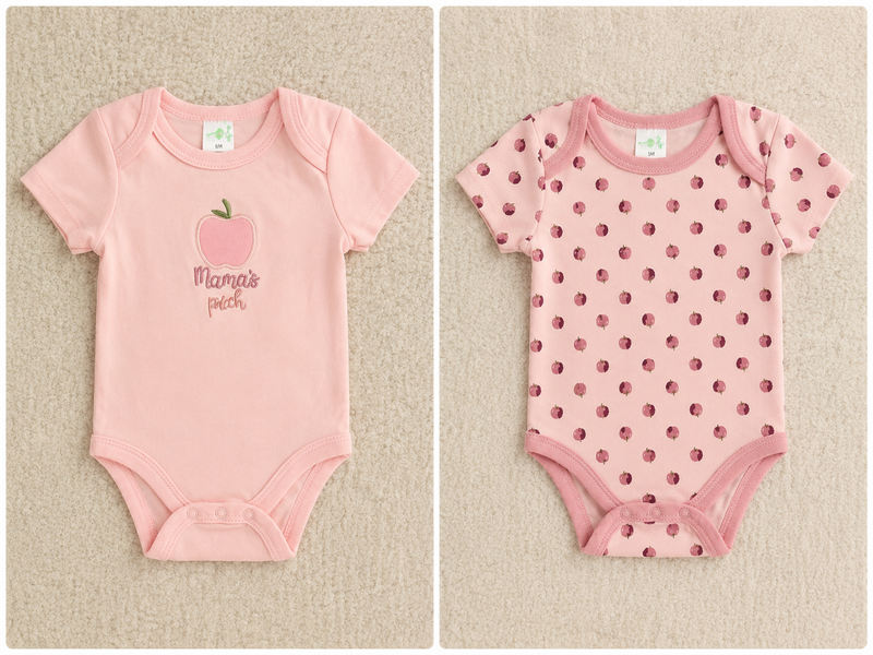 Набір боді для дівчинки &laquo;Mama&rsquo;s Peach&raquo; 4 шт, 100% бавовна 0094 фото
