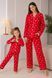 Піжама Family Look Red Hearts &mdash; сорочка з довгим рукавом та штани 0114-1 фото 1